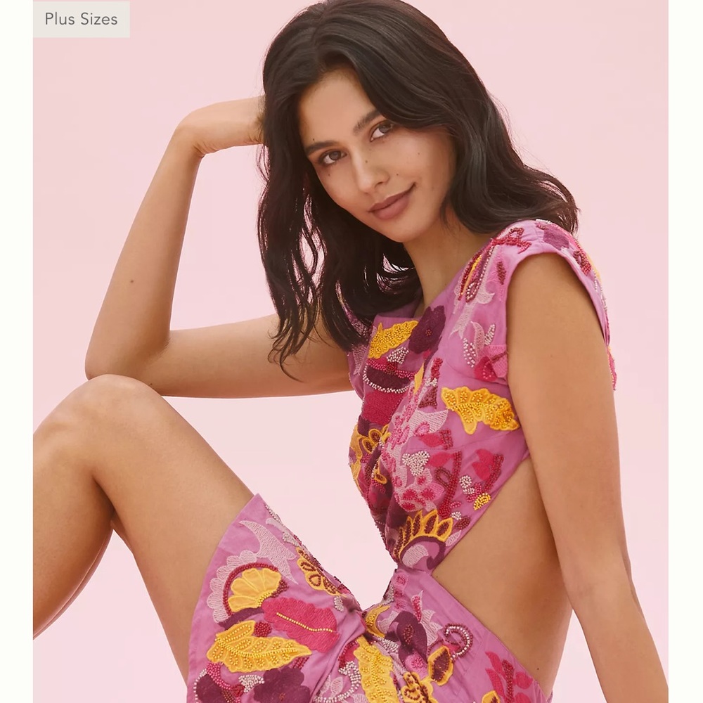 Anthropologie brand new, worn once beaded dress size 14, EXCELLENT condition.